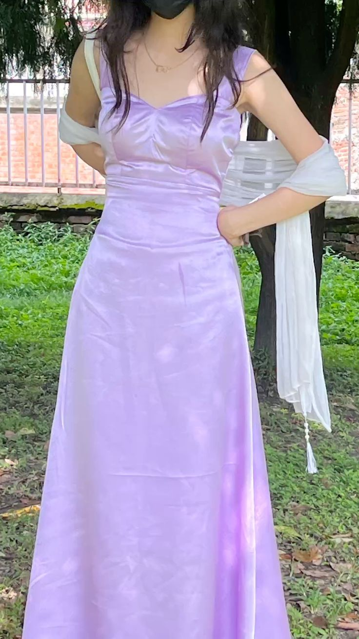 Elegantes, langes Ballkleid in Lavendel, formelles Partykleid J5687