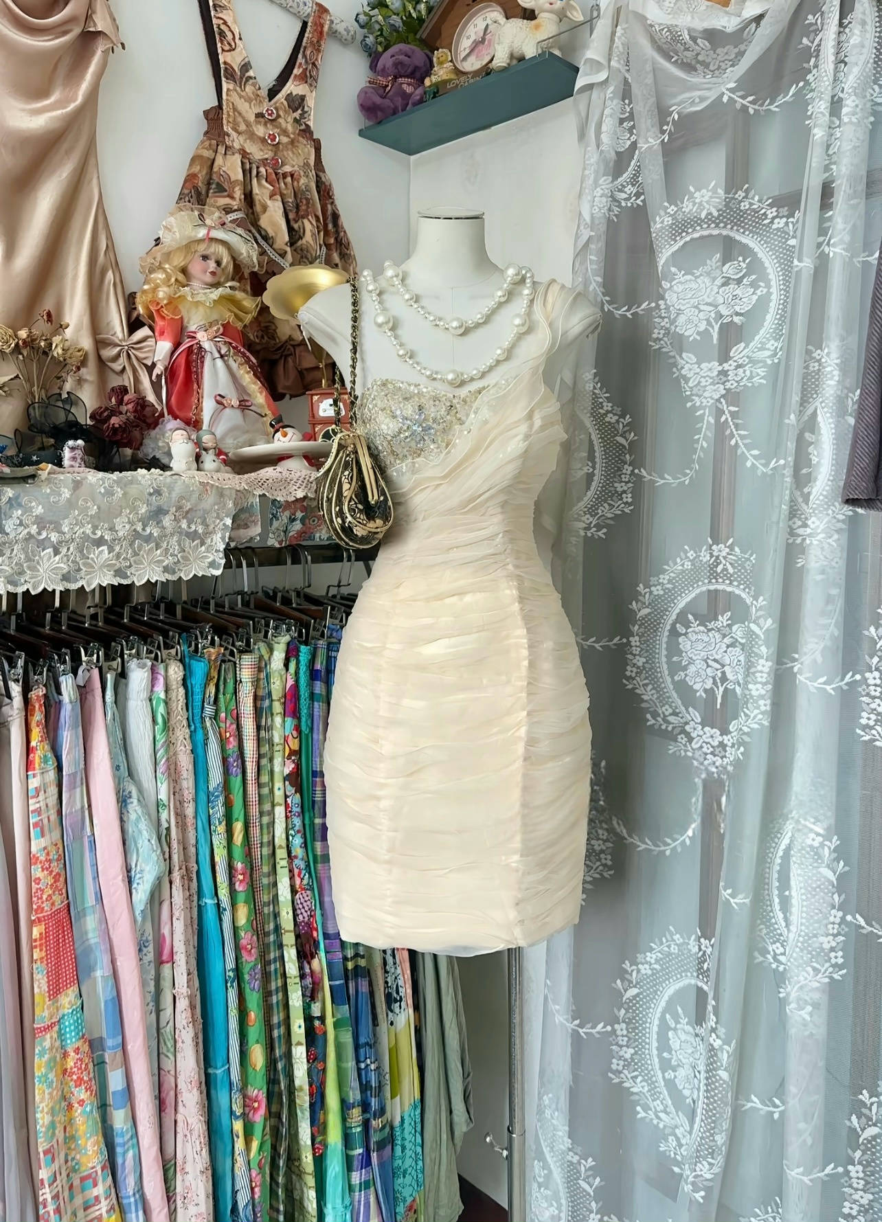 One Shoulder Beige Short Prom Dress Homecoming Dress J6679