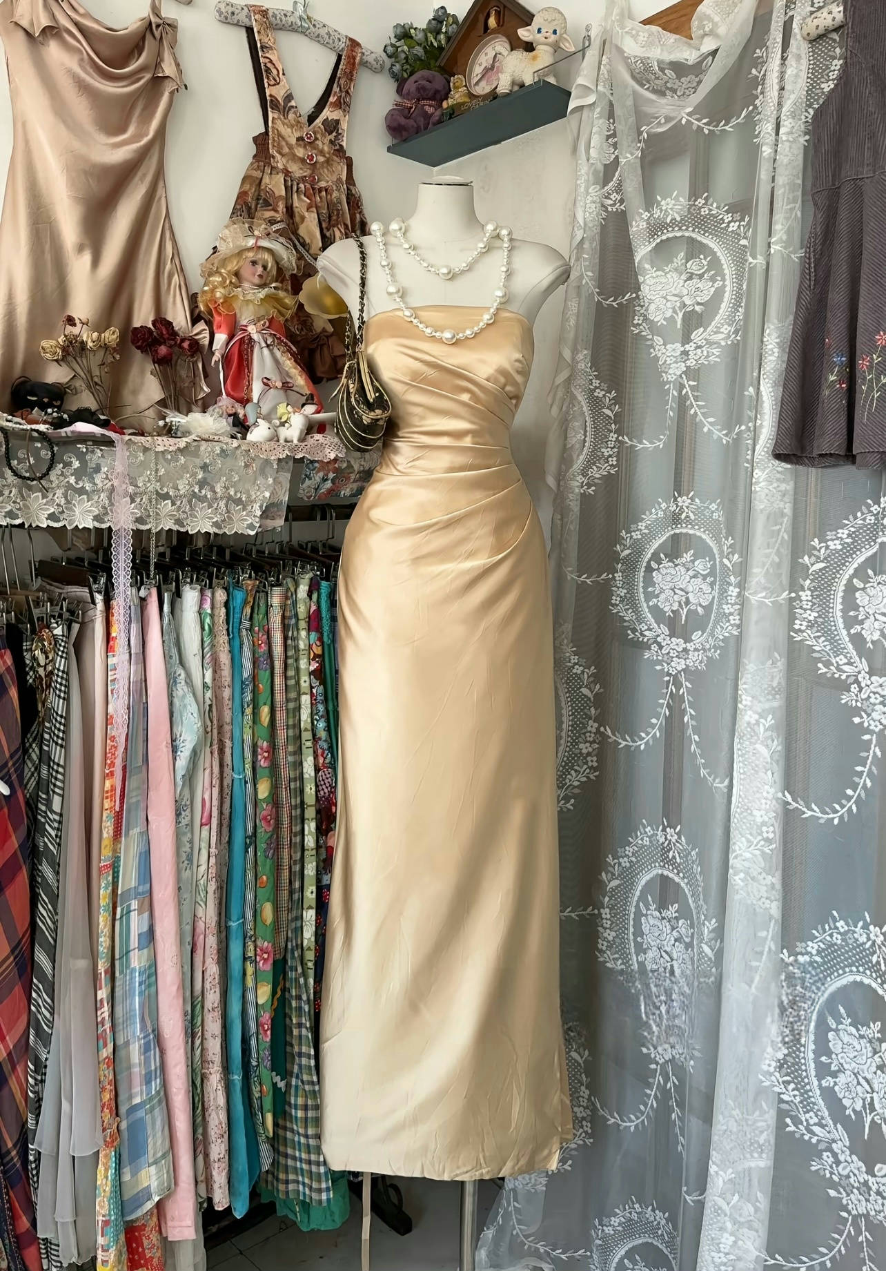 Strapless Satin Sheath Prom Dress Simple Evening Formal Dress J6694