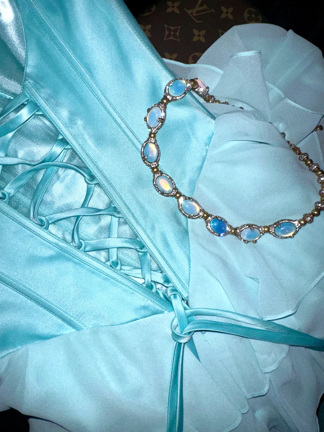 Sweetheart Blue Layered Long Prom Dress A Line Evening Dress J8697