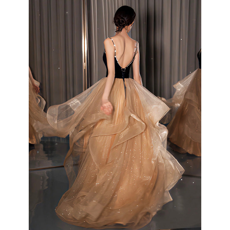 Spaghetti Strap Birthday Party Dress Long Prom Dress Formal Gown 83 - JulyProm