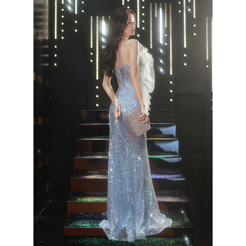Women Sparkly Long Evening Dress Elegant Mermaid Prom Dress 37 - JulyProm