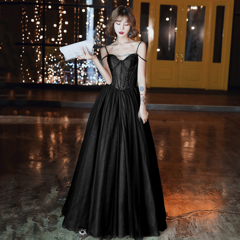 Spaghetti Strap Long Prom Dress A Line Evening Dress 100 - JulyProm