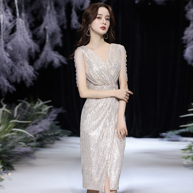 Sequins Short Prom Dress Sparkly Homecoming Dress 39 - JulyProm