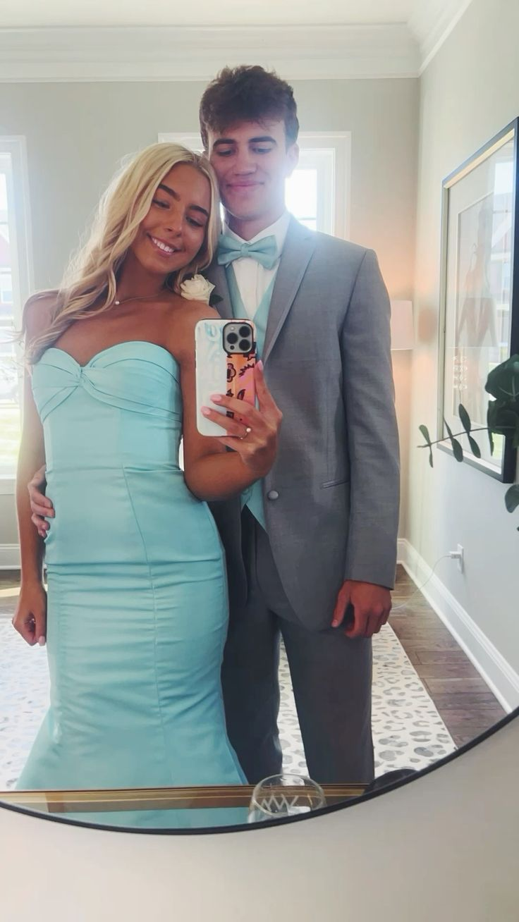 Robe de bal sirène bleue à col en cœur, robe de soirée formelle J7355