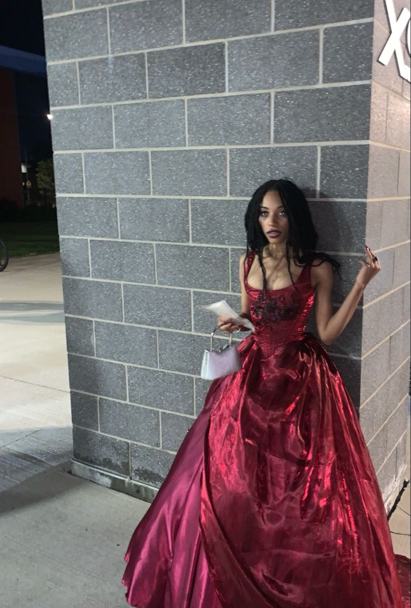 A Line Burgundy Long Prom Dress Ball Gown Birthday Dress J8256