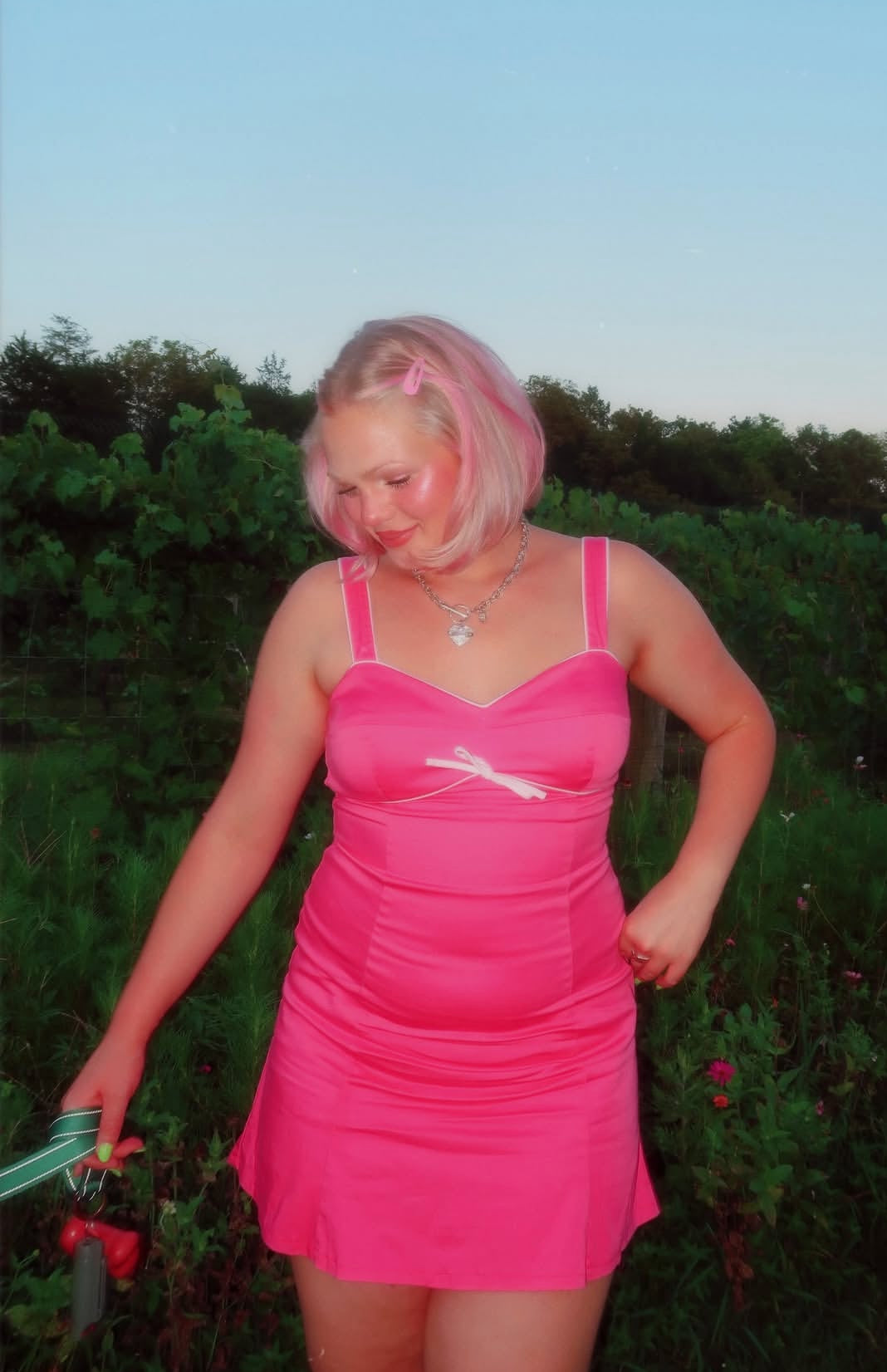 Pink Satin Homecoming Dress Short Birthday Dress J7849  JulyProm