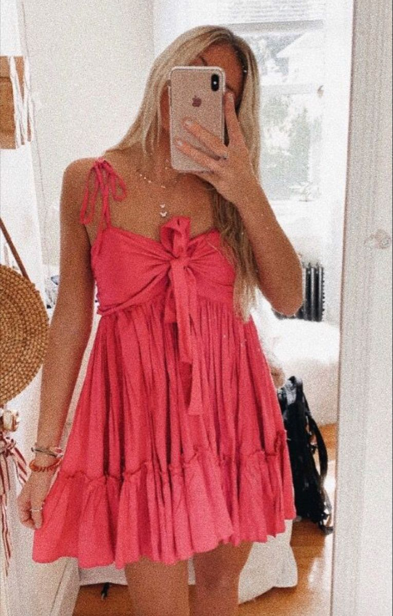 Robe de soirée courte rouge trapèze J7638