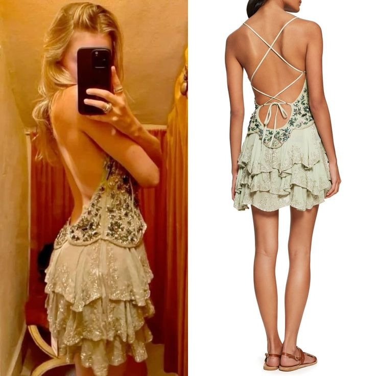 Robe de soirée trapèze à bretelles spaghetti et perles, tenue pour 18e anniversaire, J8656