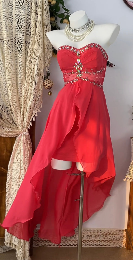 Sweetheart Red A Line Homecoming Dress Beaded Formal Party Dress J7050