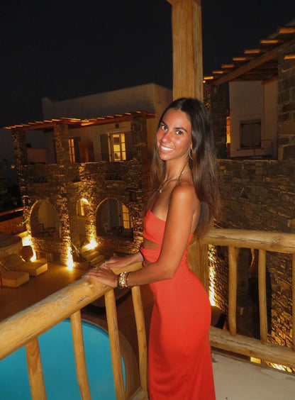 Trägerloses Etuikleid in Rot, Ballkleid, Geburtstagskleid J7795