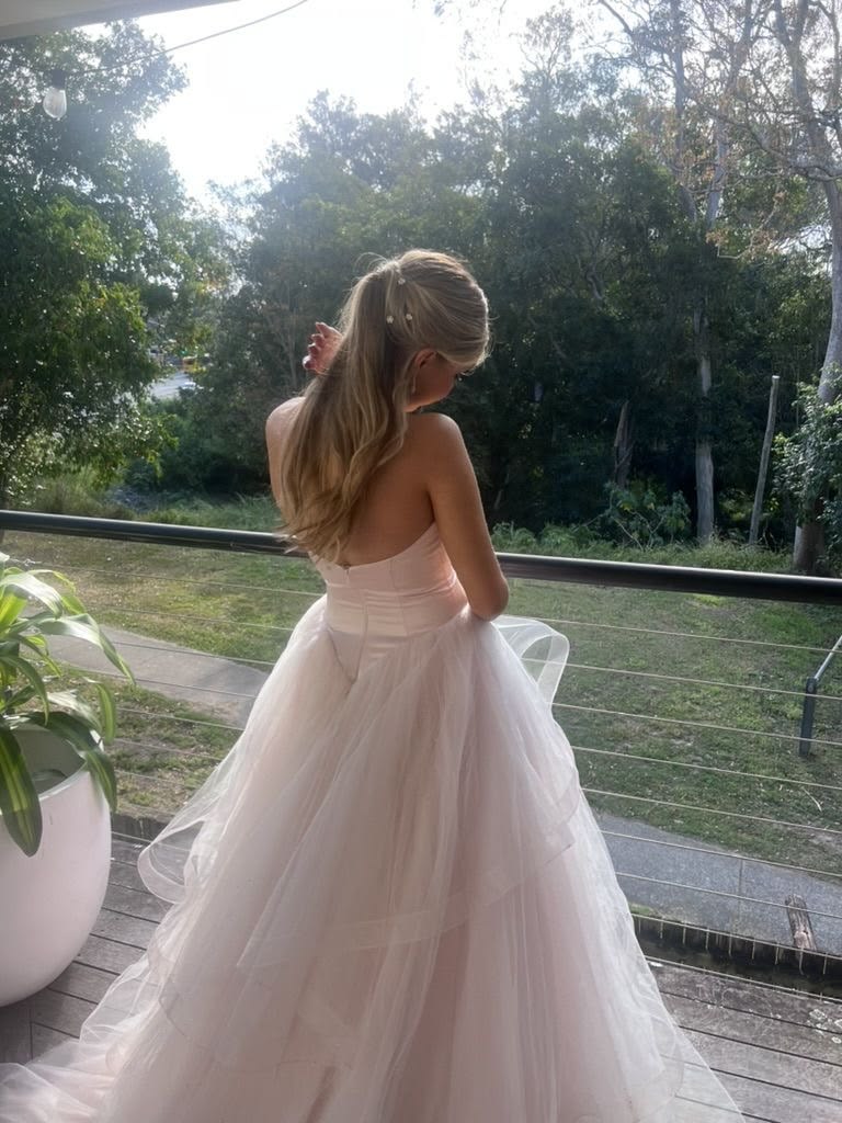 Robe de bal bustier violette en satin avec appliques, robe de soirée formelle J9413