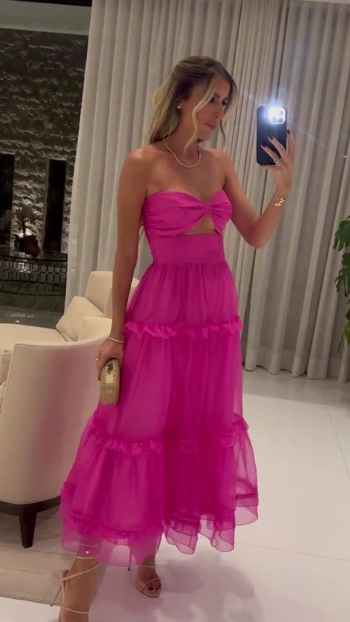 Strapless A Line Long Wedding Guest Dress Evening Party Dresses J7464