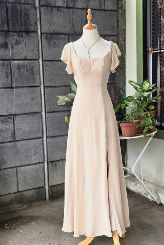 A Line Modest Prom Dress With Formal Evening Party Dress J8890