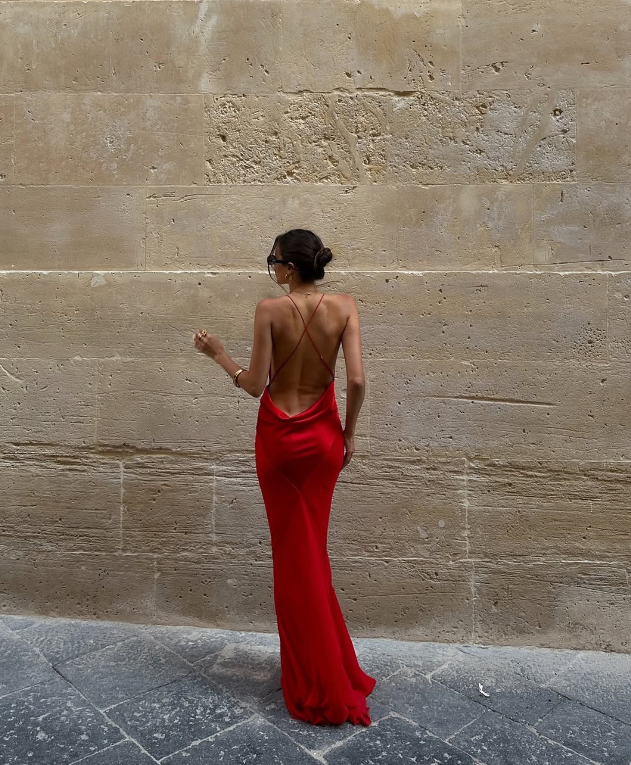 Backless Red Evening Dress Sexy Prom Dress J7766