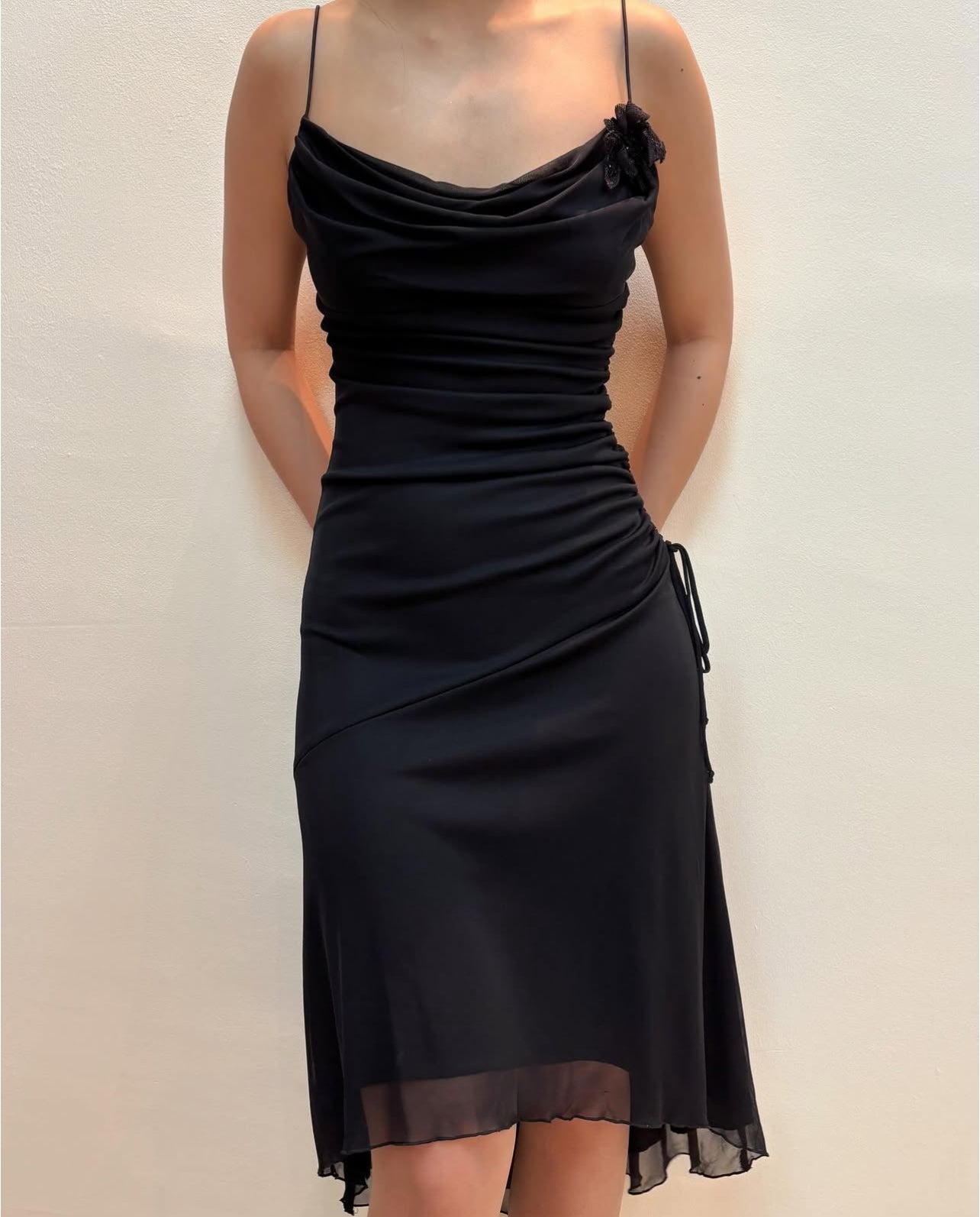 Spaghetti Straps Black Homecoming Dress Vintage Party Dress J8565