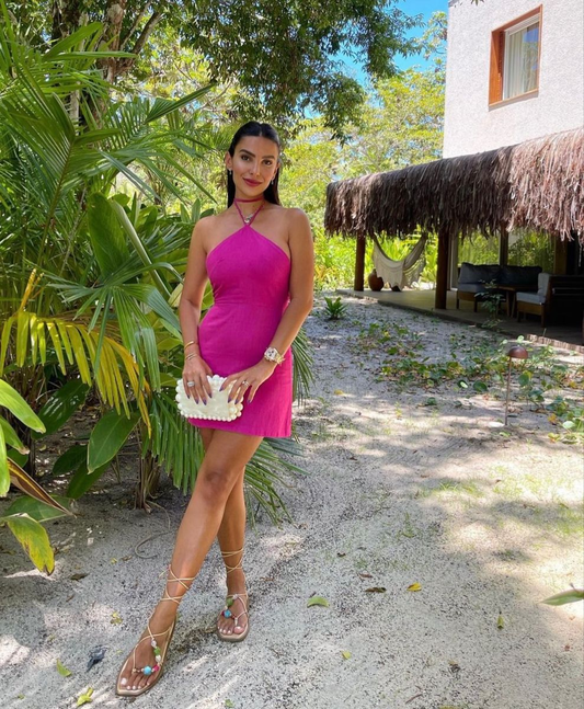 Hot Pink Homecoming Kleid Kurzes Ballkleid J7399