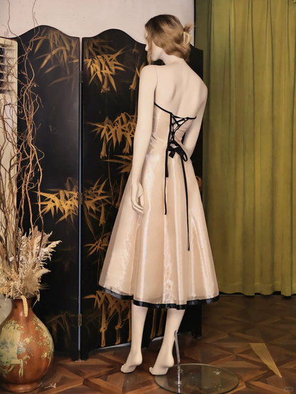 Robe de soirée trapèze bustier, jolie robe de bal de fin d'année, J8036