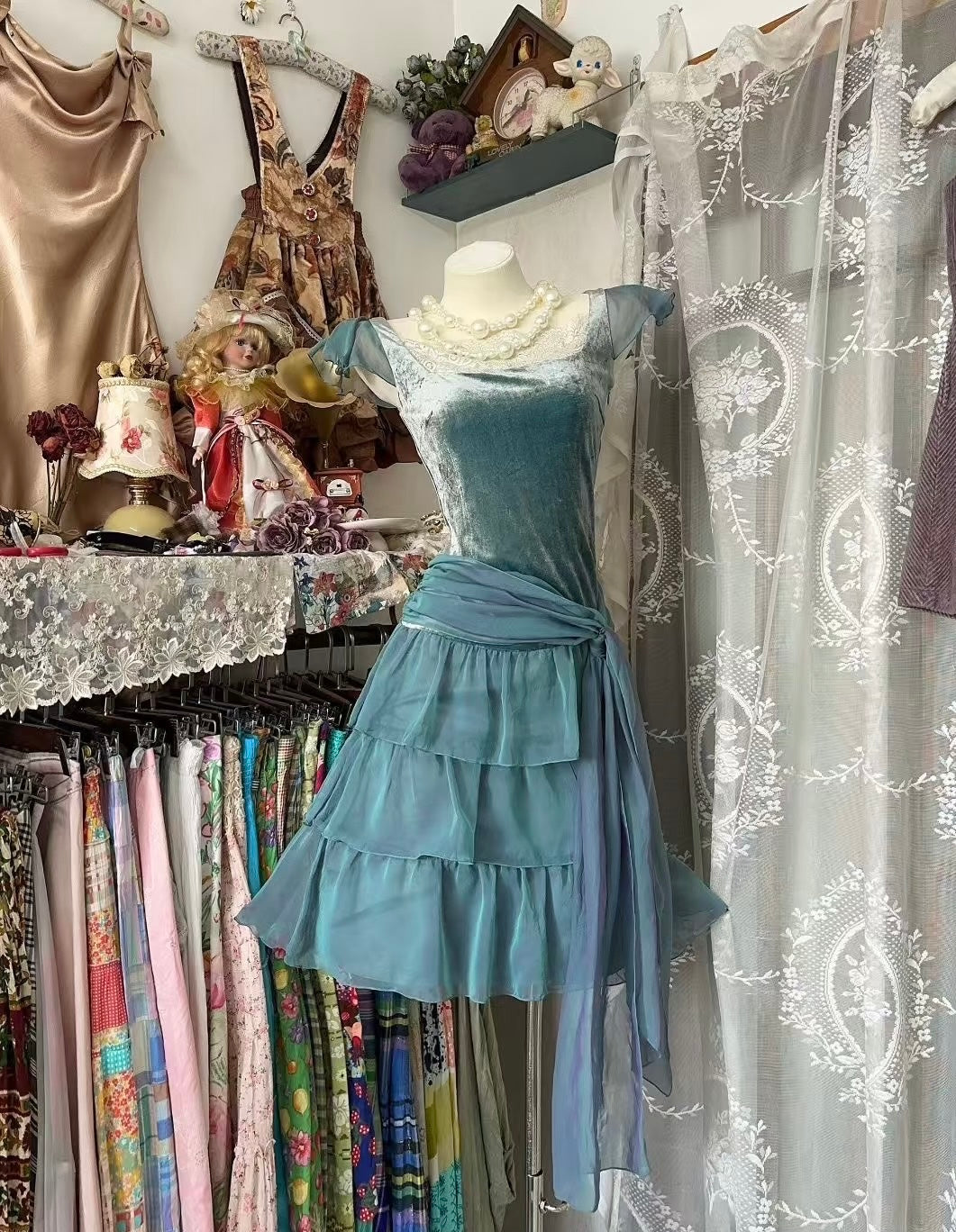 A Line Tiered Short Formal Dress Birthday Outfit J7998