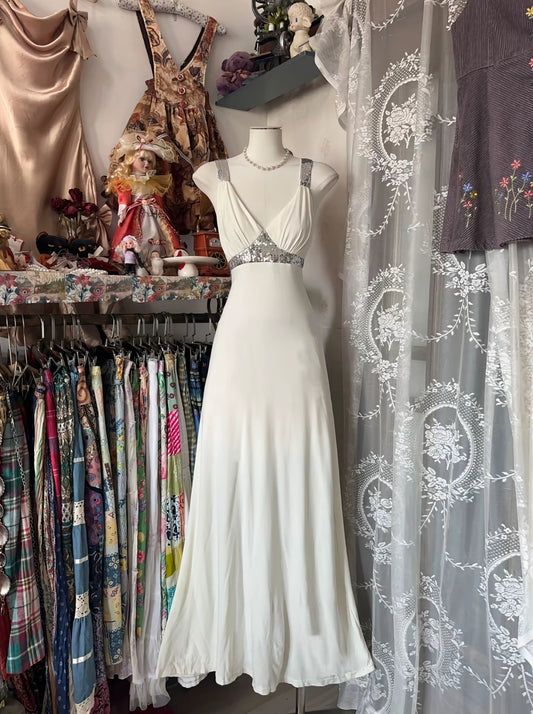 A Line Chiffon Party Dress Ivory Evening Prom Dress J8443