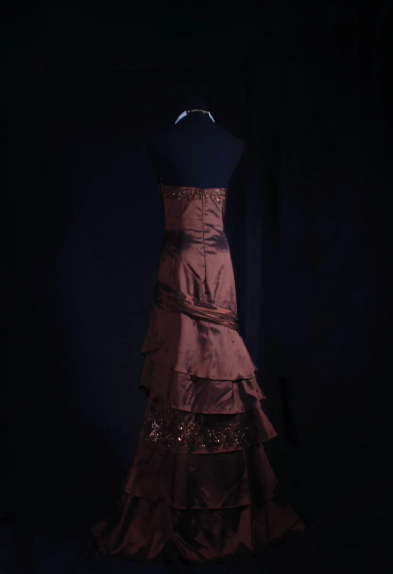 Beaded Coffee Long Prom Dress Formal Evening Dress J8665