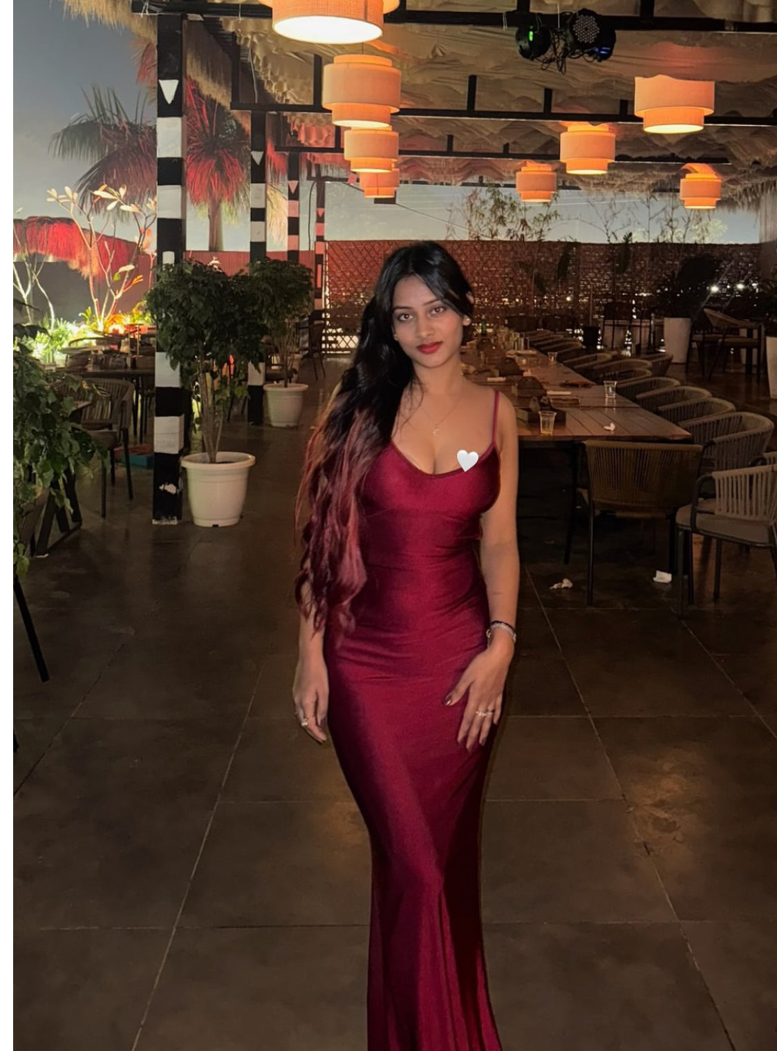 Burgunderrotes Ballkleid mit Spaghettiträgern, formelles Abendkleid, Partykleid J7081