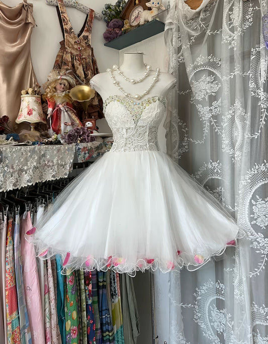 Sweetheart A-Linie Geburtstagskleid Spitze Homecoming Kleid J8509