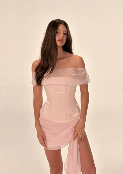 Süßes rosa Satin Homecoming-Kleid, kurzes Abendkleid J7268