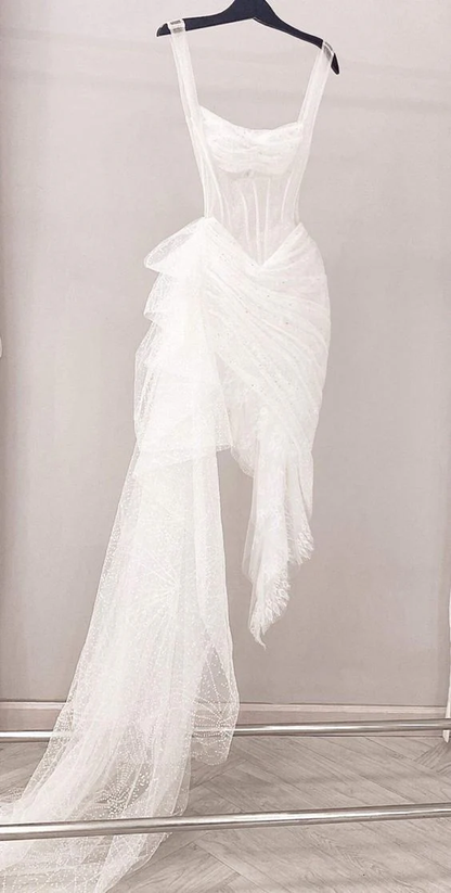 Robe de bal sexy en dentelle à bretelles pour 21e anniversaire J7641