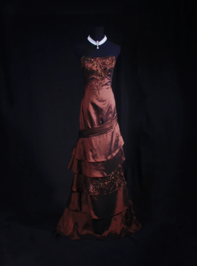 Beaded Coffee Long Prom Dress Formal Evening Dress J8665