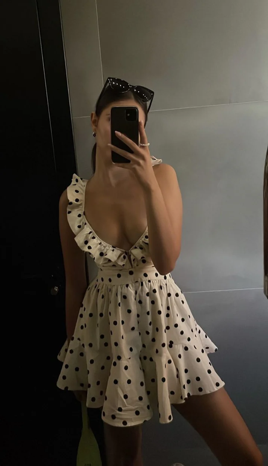 Sexy Polka Dots Short Evening Dress Short Homecoming Dress J8075