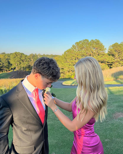 Strapless Short Pink Prom Dress Satin Homecoming Dress J5921