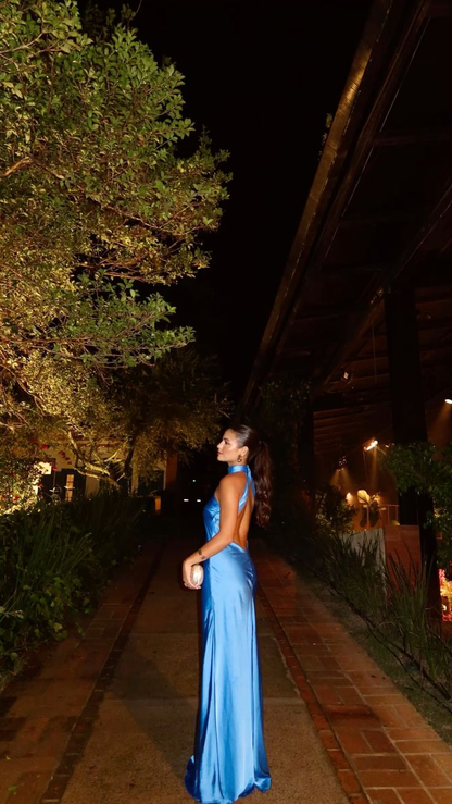 Sexy Etuikleid Blau Abendkleid Prom Party Kleider J5944
