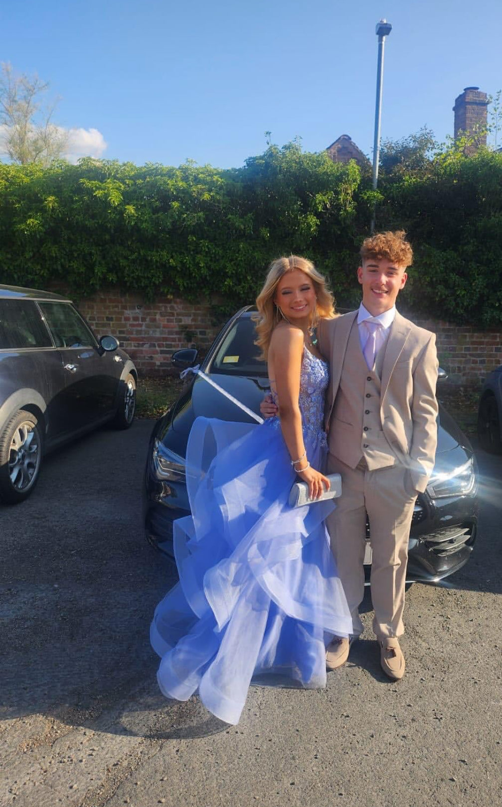 Robe de bal longue bleue à bretelles spaghetti et coupe trapèze, en tulle appliqué, robe de remise de diplôme J7916