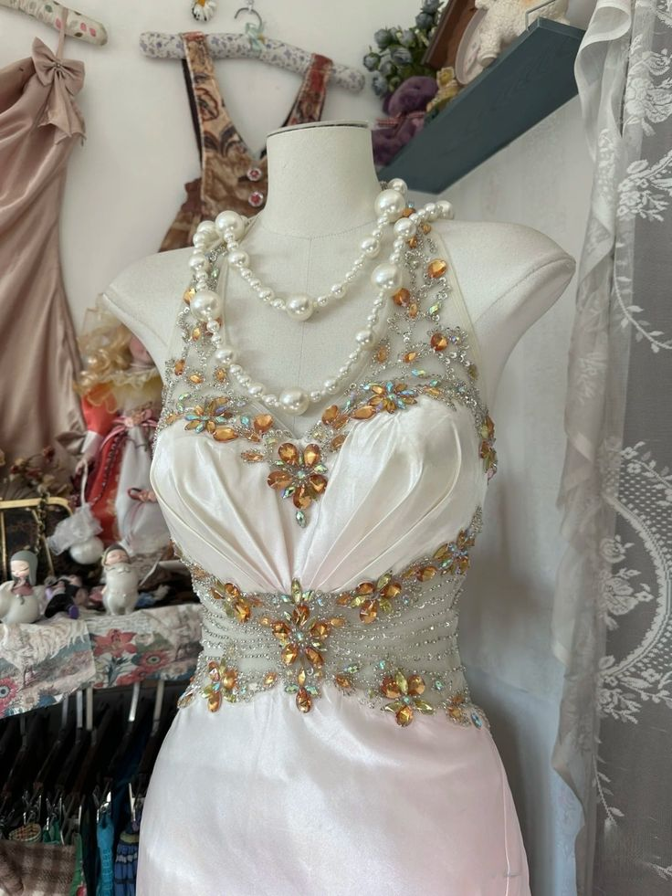 Vintage Rosa Meerjungfrau Neckholder Langes Abendkleid Schlitz Ballkleid J6144