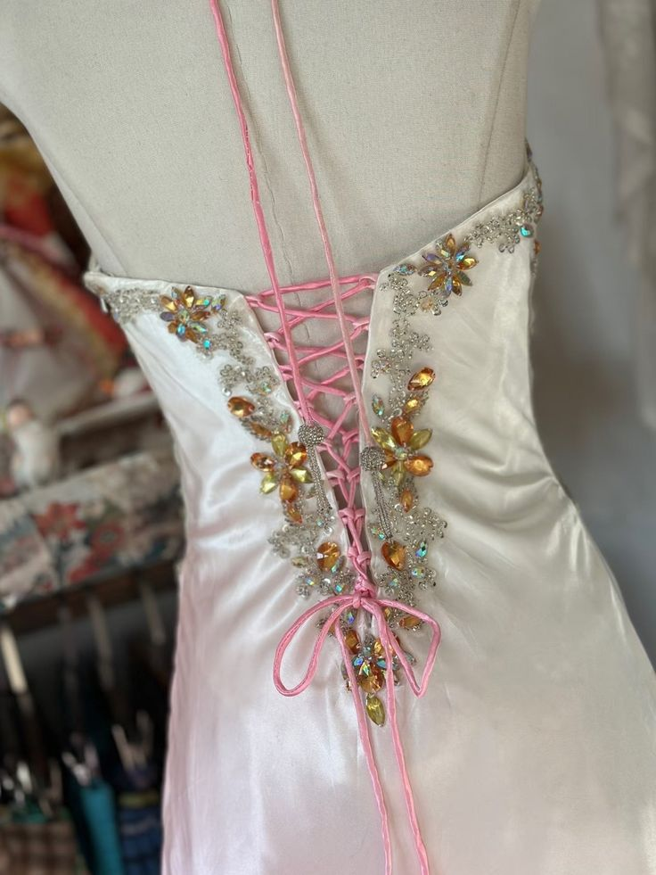 Vintage Rosa Meerjungfrau Neckholder Langes Abendkleid Schlitz Ballkleid J6144