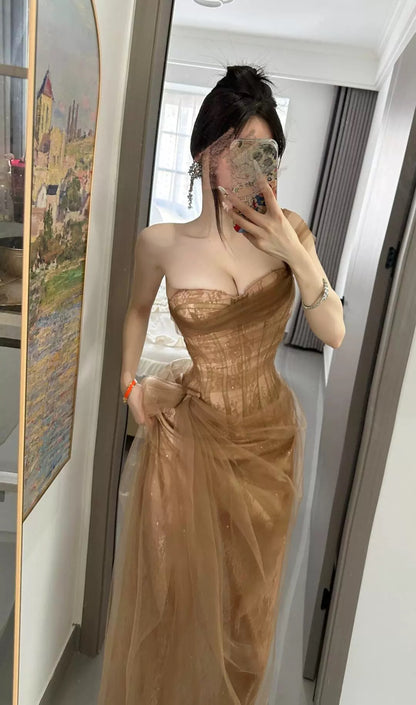 Rotes Spitzen-Tüll-Ballkleid, formelle Abendkleider J6161