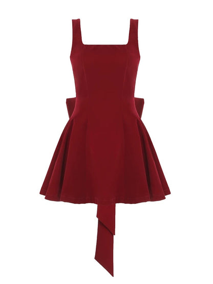 Elegant Red A Line Short Dress Christmas Outfit New Year Dress L17