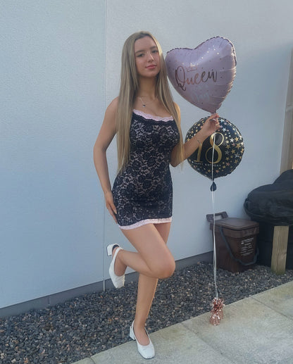 Schwarzes kurzes Ballkleid aus Spitze, Etuikleid für Heimkehr, Partykleid J6193