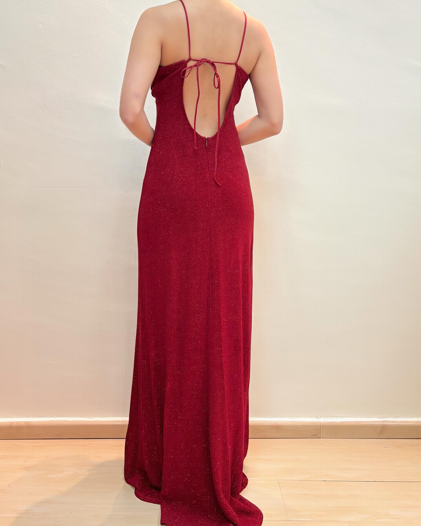 Rotes funkelndes Etuikleid, langes Ballkleid, formelles Abendkleid J6207