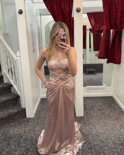Trägerloses Rosa Formales Partykleid Etuikleid Ballkleid J6233