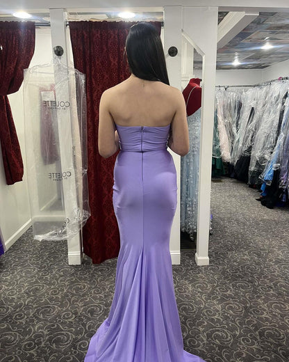Schatz Meerjungfrau Hell Lila Ballkleid Abend Partykleid J6284