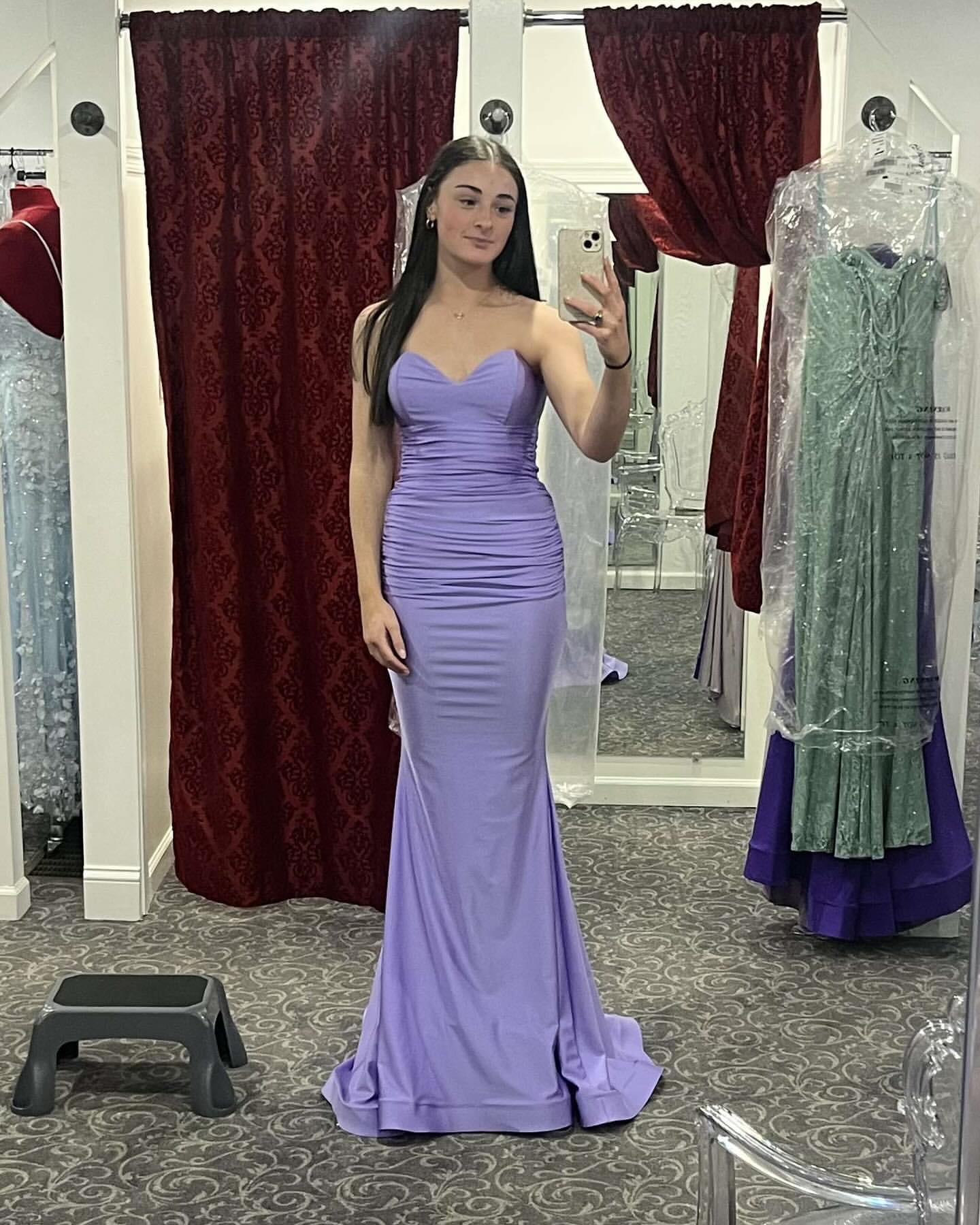 Schatz Meerjungfrau Hell Lila Ballkleid Abend Partykleid J6284