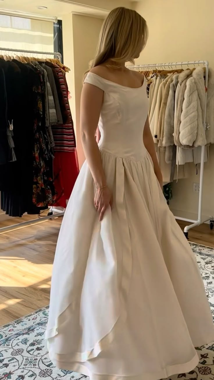 Elegant A Line White Wedding Dress White Bridal Dress J6378