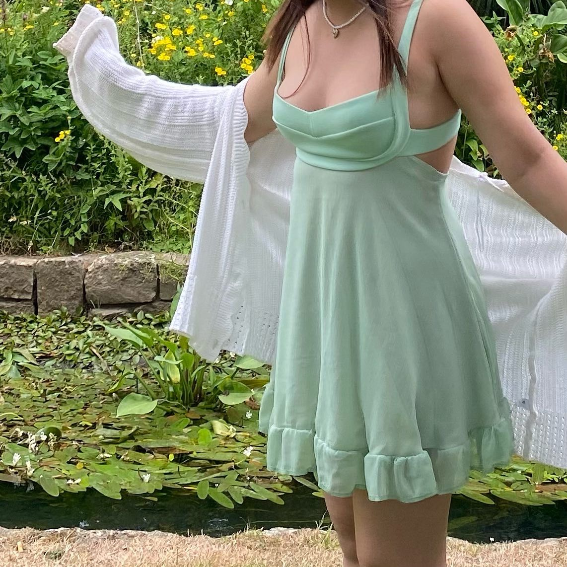 Robe de soirée courte coupe trapèze, tenue d'été J7403