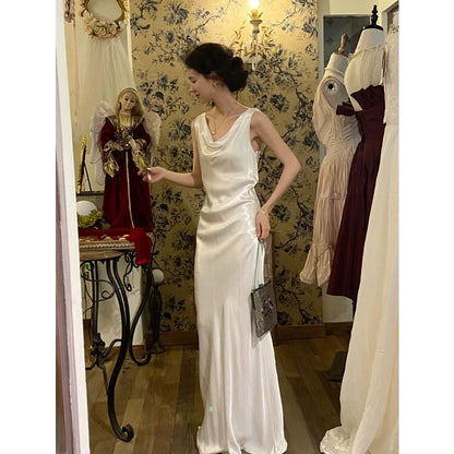 A-Linie Weißes Abendkleid Formales Partykleid J6490