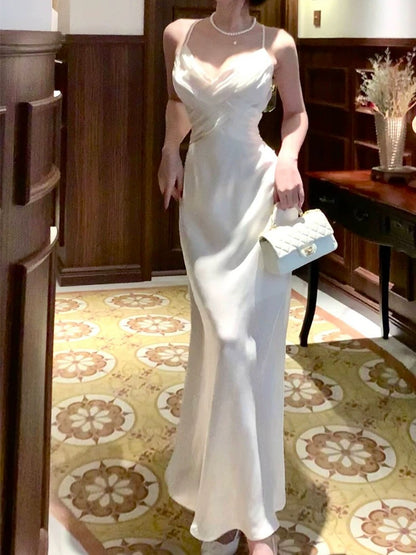 Spaghettiträger Elfenbein Ballkleid Meerjungfrau Geburtstagskleid J6524