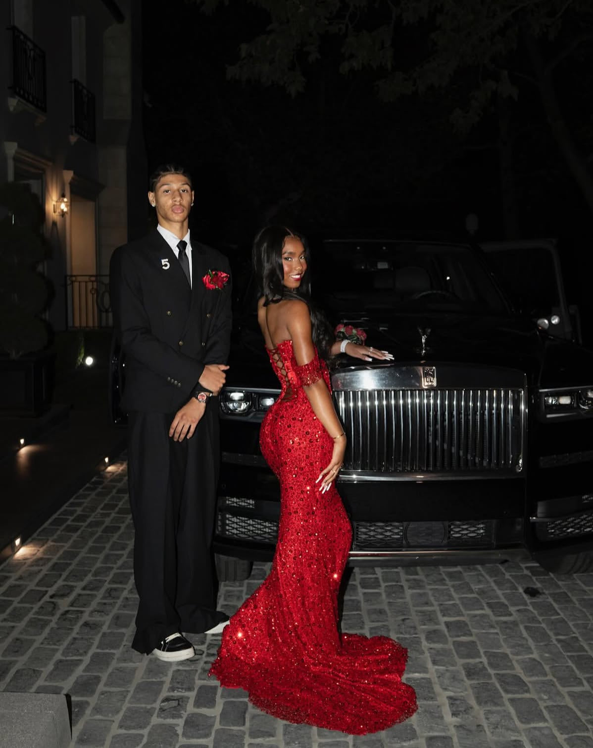 Off Shoulder Mermaid Red Long Prom Dress Sequin Evening Dress J7902