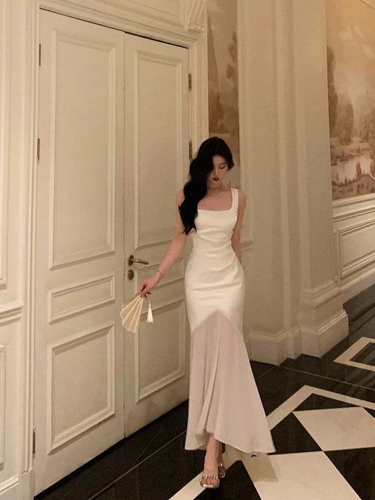 Elegantes Meerjungfrau-Ballkleid aus Satin J6543