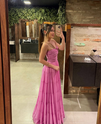 A-Linie trägerloses Ballkleid Hochzeitsgastkleid Abendkleid Partykleid J7074